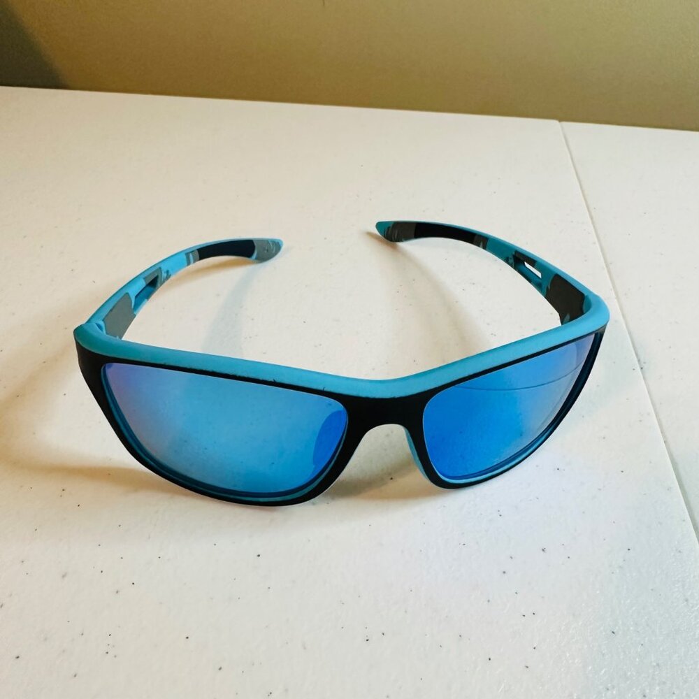 Kuguoak Blue Mirror Polarized Sports Sunglasses UV Protection Driving Fishing